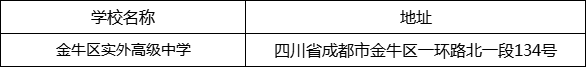 成都市金牛區(qū)實外高級中學(xué)地址在哪里？